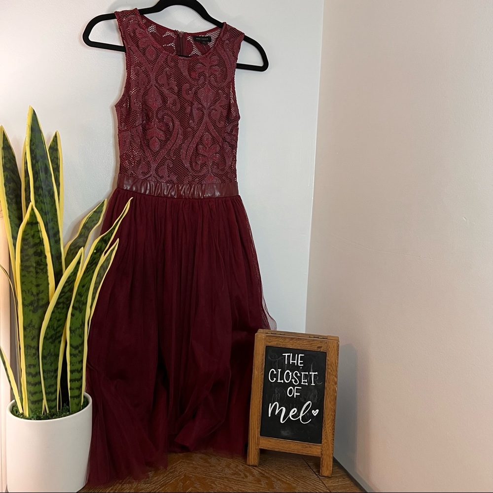 Miss Avenue Burgundy Dress